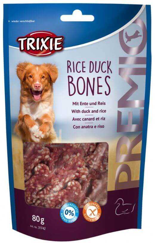 TRIXIE PREMIO Ossa Con Anatra E Riso 80 G