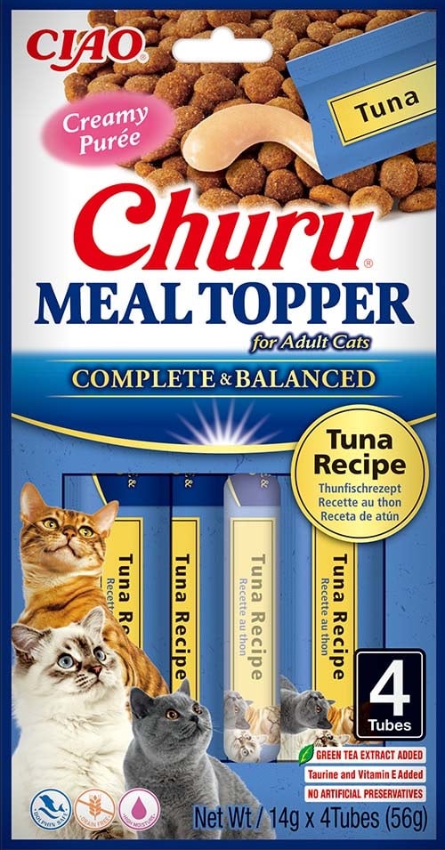 INABA Churu Snack Per Gatti - Purea Cremosa Al Tonno E Frutti Di Mare, 20 Stick Da 14g Senza Conservanti - Foto 3