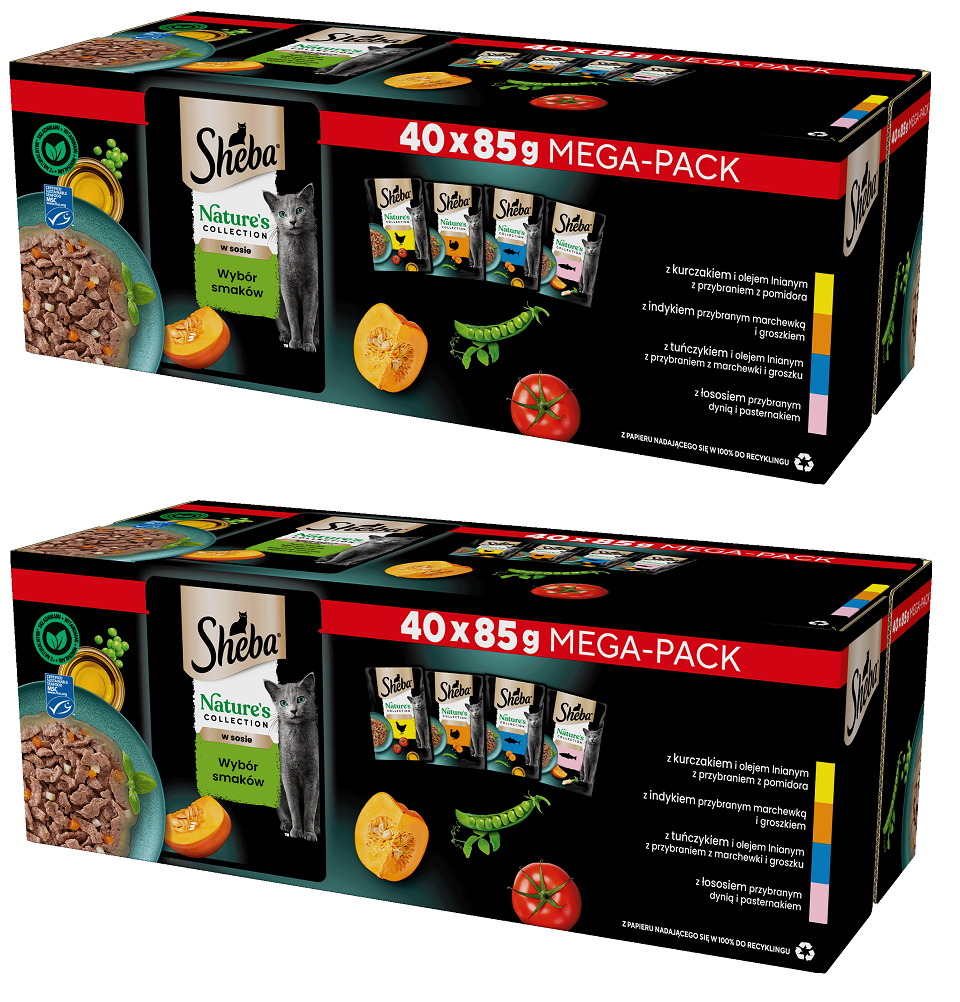 Sheba Nature’s Collection Cibo Umido Per Gatti - Selezione Pollo Tacchino Tonno Salmone - 72 Bustine 85g - Foto 10