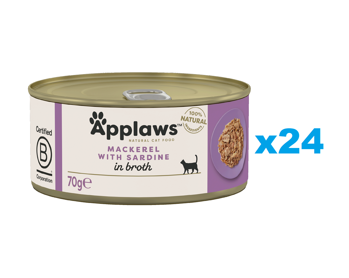 APPLAWS Cat Adult Mackerel with Sardine in Broth sgombri e sardine in ...