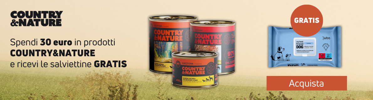 Promozione COUNTRY&NATURE per ordini superiori a 30€ salviette GRATIS