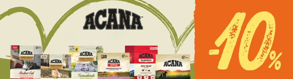 Promozione ACANA sconto 10 % su alimenti da 1,8 kg e 2 kg