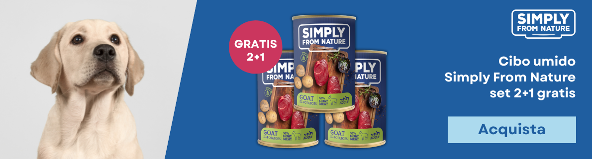 Promozione Cibo umido SIMPLY FROM NATURE in lattina 2+1 GRATIS