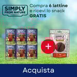 Promozione SIMPLY FROM NATURE Compra 6 scatolette e ricevi lo snack GRATIS