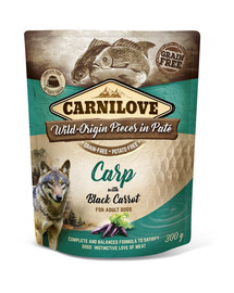 CARNILOVE Dog Paté Carp with Black Carrot 300g Carpa con carote nere
