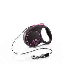 FLEXI Black Design XS Cord 3m pink guinzaglio automatico