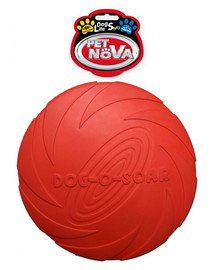 PET NOVA DOG LIFE STYLE Disco frisbee in gomma 22 cm rosso