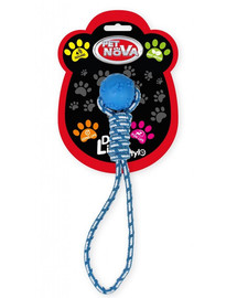 PET NOVA DOG LIFE STYLE Palla su corda 40 cm, blu, aroma menta