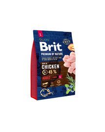 BRIT Premium By Nature Chicken Adult Large L 8kg