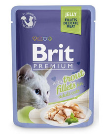 BRIT Premium Fillets in Jelly Trout 24 x 85g