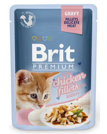 BRIT Premium Kitten Fillets in Gravy pollo per gattini 24 x 85 g