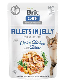 BRIT Care Fillets in Jelly Choice Chicken&Cheese 24 x 85 g Pollo e formaggio