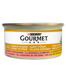 GOURMET Gold Salmone e pollo in salsa 24x85g cibo umido per gatti