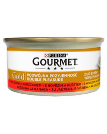 GOURMET Gold Mix avec bœuf et poulet 24x85g nourriture humide pour chats