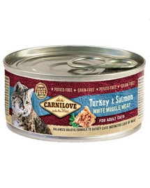 CARNILOVE Cat turkey & salmon 12 x 100 g tacchino e salmone per gatti