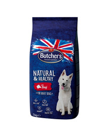BUTCHER'S Natural&Healthy Dog Dry con manzo 3 kg