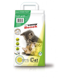 BENEK Super Corn Cat Lettiera in legno con fragranza di erba fresca 25 l
