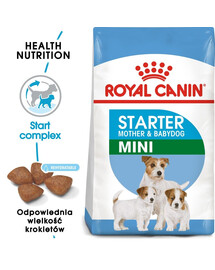 ROYAL CANIN Mini Starter Mother& Babydog 4kg cibo secco per la gravidanza, allattamento e cuccioli da 4 a 8 settimane, razze piccole