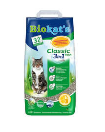 BIOKAT'S Classic 3w1 10 l Fresh Graniglia di bentonite con un fresco profumo di erba