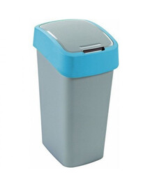 CURVER Kosz na śmieci "FLIP BIN" 50 l Srebrny/niebieski