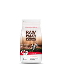 VETEXPERT Raw Paleo Beef adult mini 8kg per cani di piccola taglia