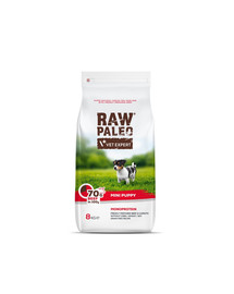 VETEXPERT Raw Paleo Beef puppy mini 8kg per i cuccioli di razza piccola