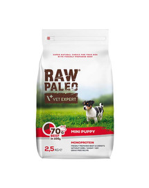 VETEXPERT Raw Paleo Beef puppy mini 2,5kg per i cuccioli di razza piccola