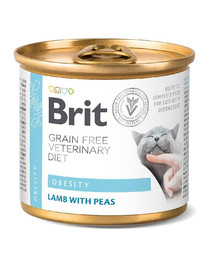 BRIT Vetrinary Diet Obesity Lamb&Pea 200g