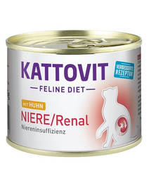 KATTOVIT Feline Diet Renal pollo 185g