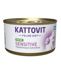 KATTOVIT Feline Diet Sensitive Tacchino 85g