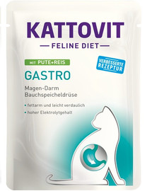 KATTOVIT Feline Diet Gastro Tacchino e riso 85g