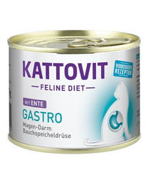 KATTOVIT Feline Diet Gastro Anatra 185g