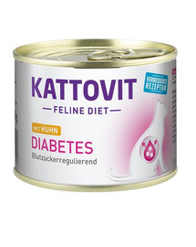 KATTOVIT Feline Diet Diabetes Pollo 185g
