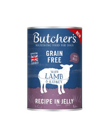 BUTCHER'S Original Recipe in Jelly cibo per cani, pezzi con agnello in gelatina, 400g