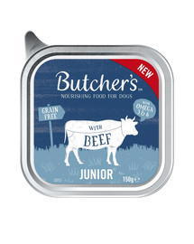 BUTCHER'S Original Junior cibo per cani, con manzo, patè, 150g