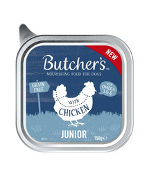 BUTCHER'S Original Junior aliments pour chiens au poulet, pâté, 150g