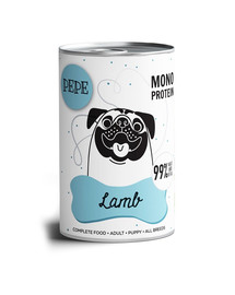 PAKA ZWIERZAKA PEPE Lamb 99% (agnello) 400 g di alimento monoproteico