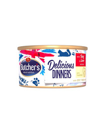 BUTCHER'S Classic Delicious Dinners con mousse di fegato e manzo 24x85 g