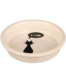 TRIXIE Ciotola per gatti in ceramica con motivo a gatto 250 ml