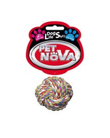 PET NOVA DOG LIFE STYLE Cordoncino a sfera in cotone da 6 cm Superdental