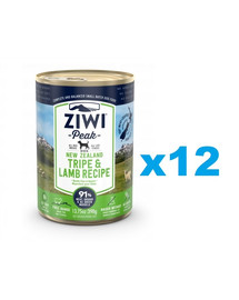ZIWIPEAK Dog Tripe&Lamb Quaglie e agnello 12 x 390 g