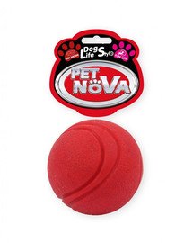 PET NOVA DOG LIFE STYLE Pallina da tennis 5cm, rossa, aroma di manzo