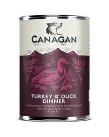 CANAGAN Dog Turkey&Duck cibo umido per cani tacchino con anatra 400 g