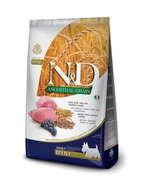 FARMINA N&D Low Grain Adult Mini Lamb & Blueberry  2.5 kg