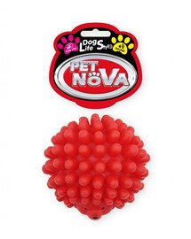 PET NOVA DOG LIFE STYLE Riccio giocattolo per cani 6,5 cm rosso