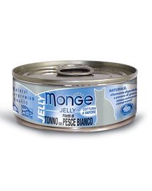 MONGE Jelly 80 g - filetti di tonno con pesce bianco