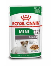 ROYAL CANIN Mini ageing 8+ 24x85 g cibo umido in salsa per cani maturi di età superiore ai 12 anni, razze di piccola taglia