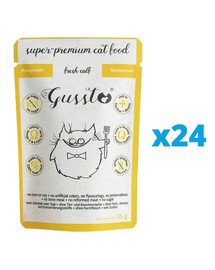 GUSSTO Cat Fresh Calf cibo umido per gatti agnello fresco 24x85 g