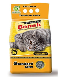 BENEK Super natural 5 L lettiera per gatti in bentonite