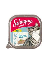 SCHMUSY MENÜ con cuori di pollame 100 g